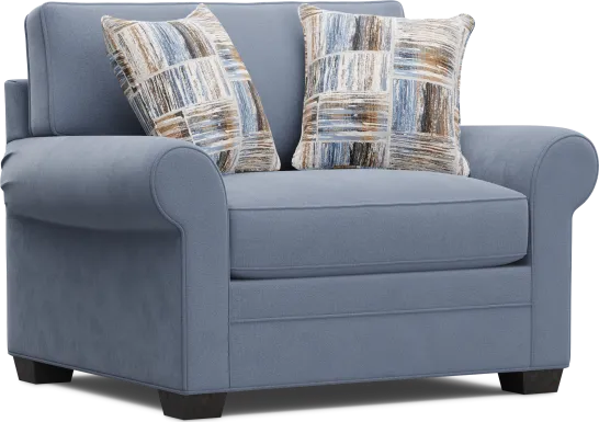 Bellingham Blue Microfiber Gel Foam Sleeper Chair