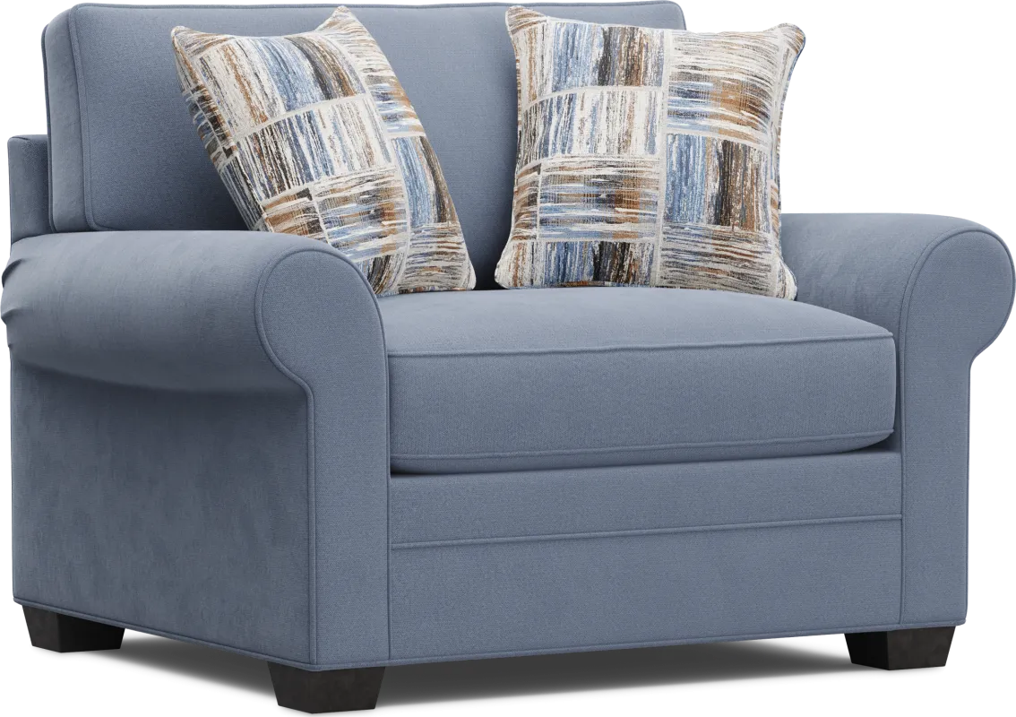 Bellingham Blue Microfiber Gel Foam Sleeper Chair