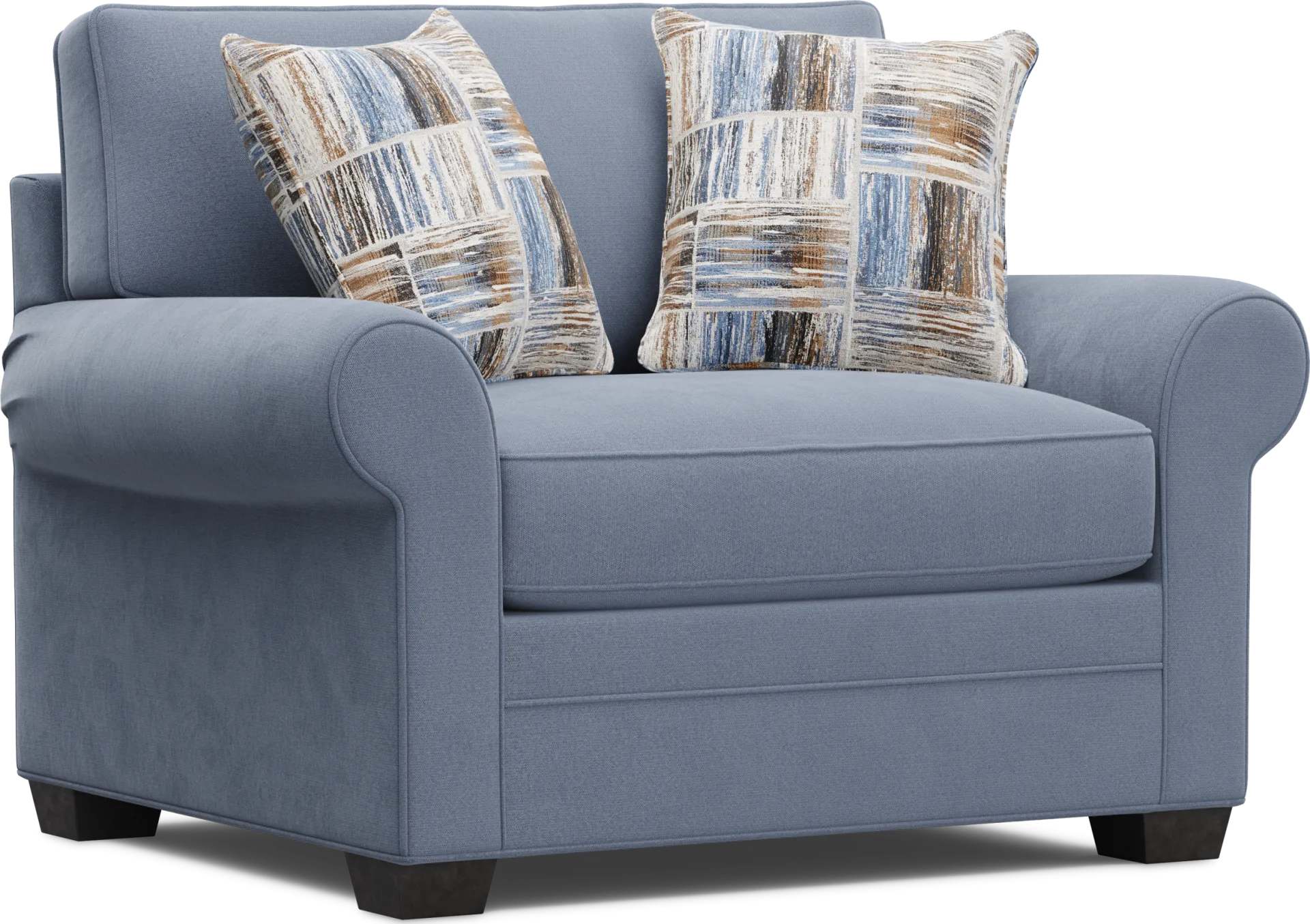 Bellingham Blue Microfiber Sleeper Chair - Image 1