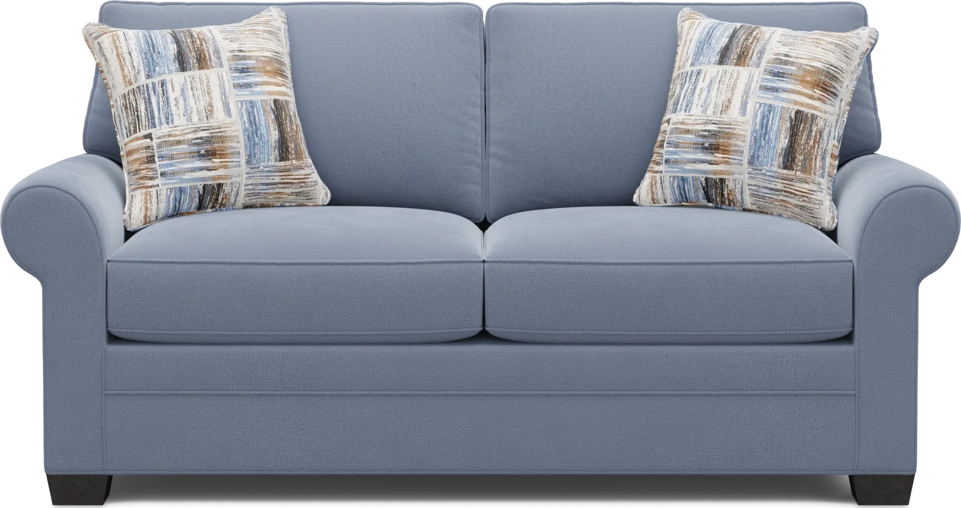 Bellingham Blue Microfiber Sleeper Loveseat