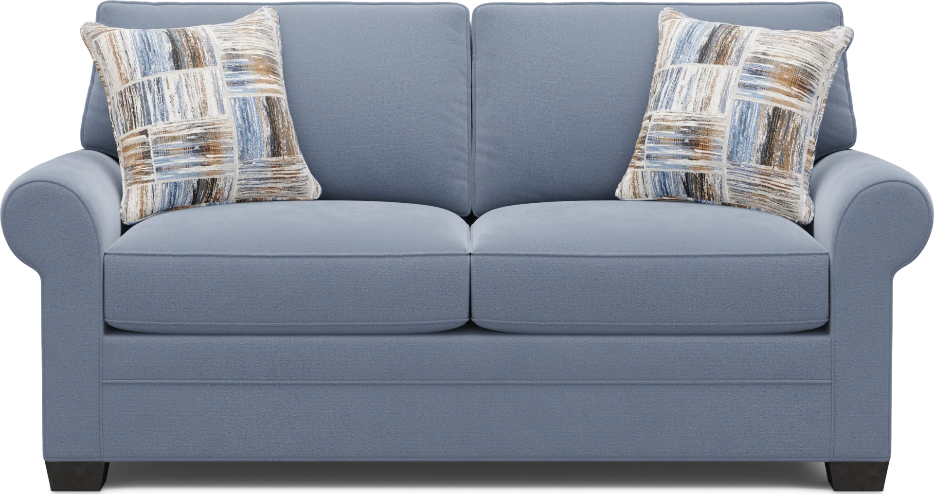 Bellingham Blue Microfiber Gel Foam Sleeper Loveseat - Image 1