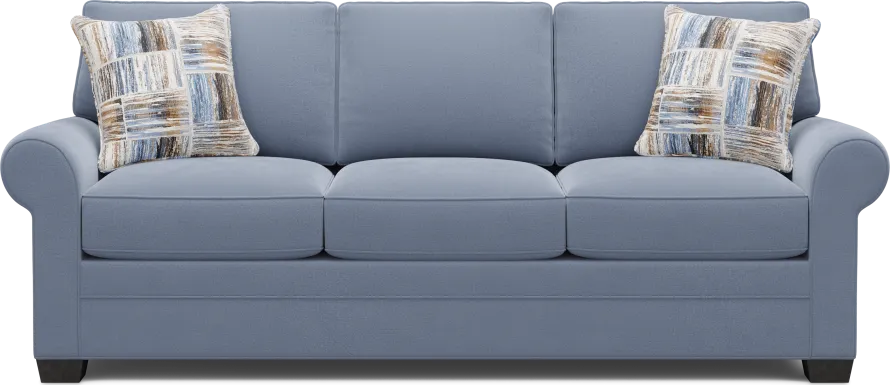 Bellingham Blue Microfiber Sofa