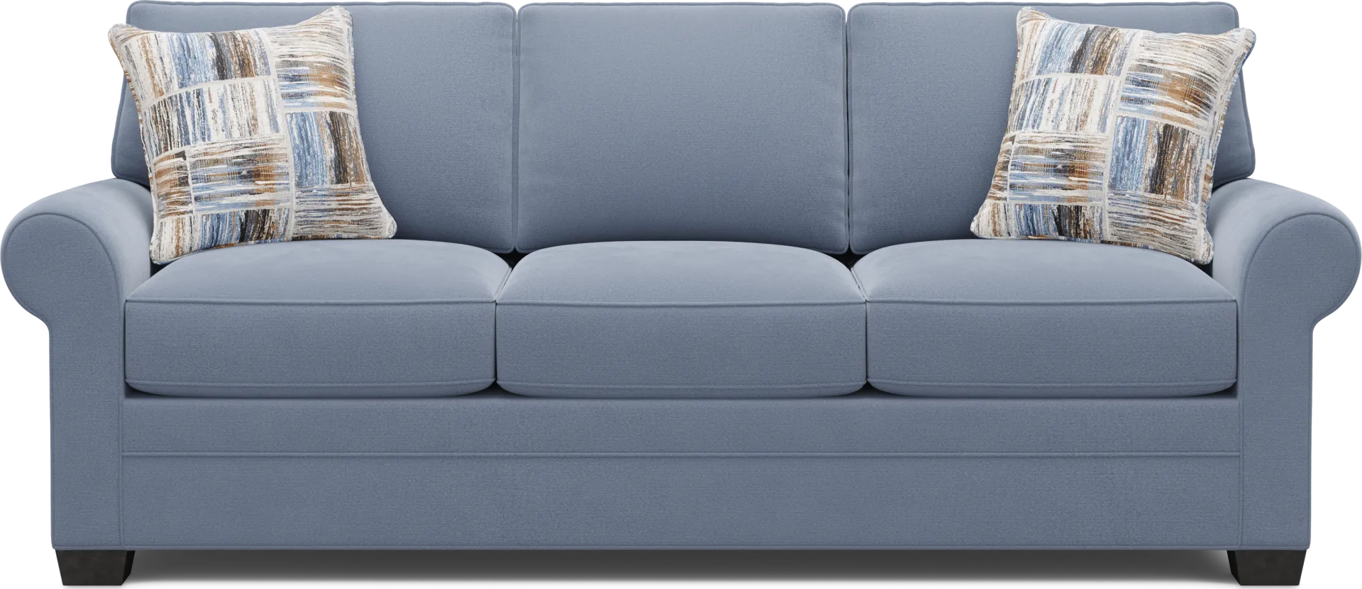 Bellingham Blue Microfiber Sofa - Image 1
