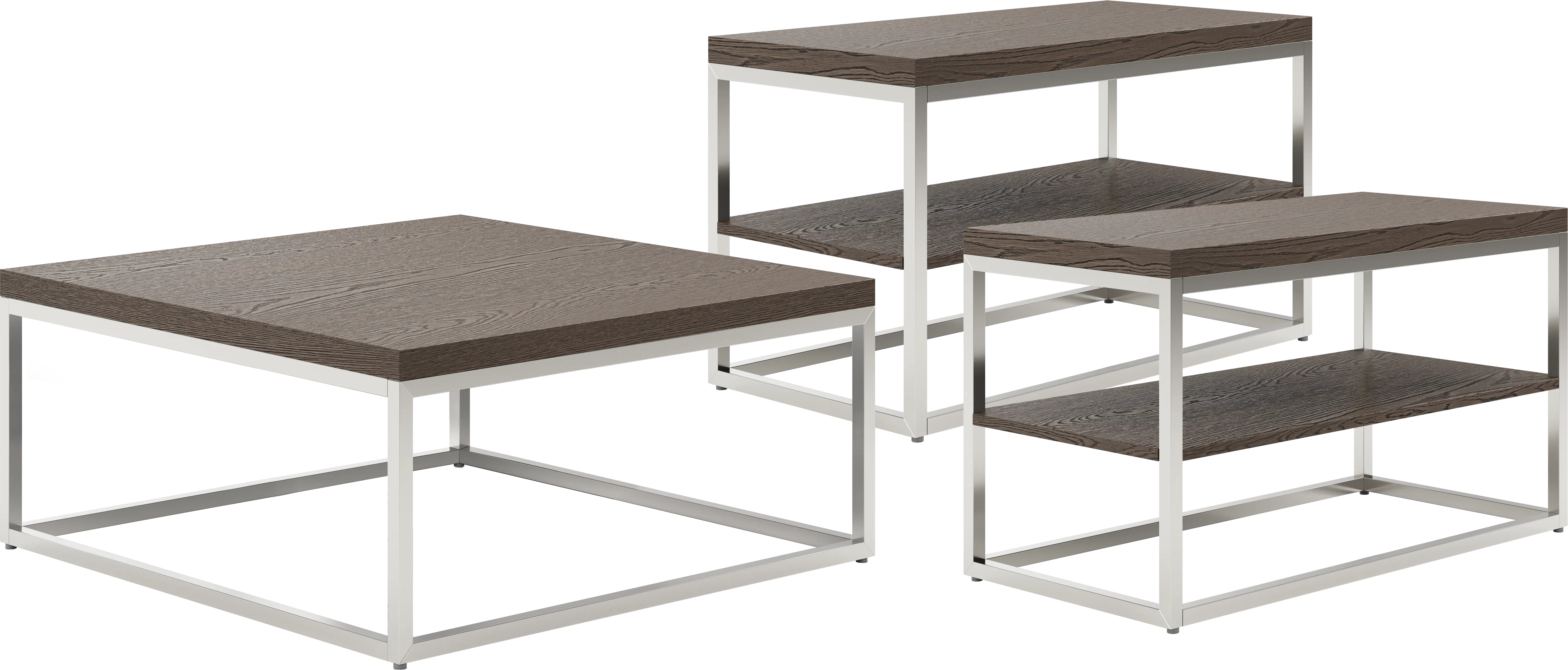 Dyer Caramel 3 Pc Table Set - Thumbnail - Image 1