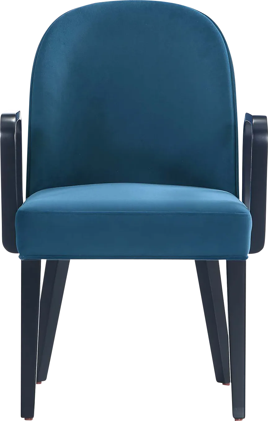 Wennes Blue Arm Chair - Thumbnail - Image 1
