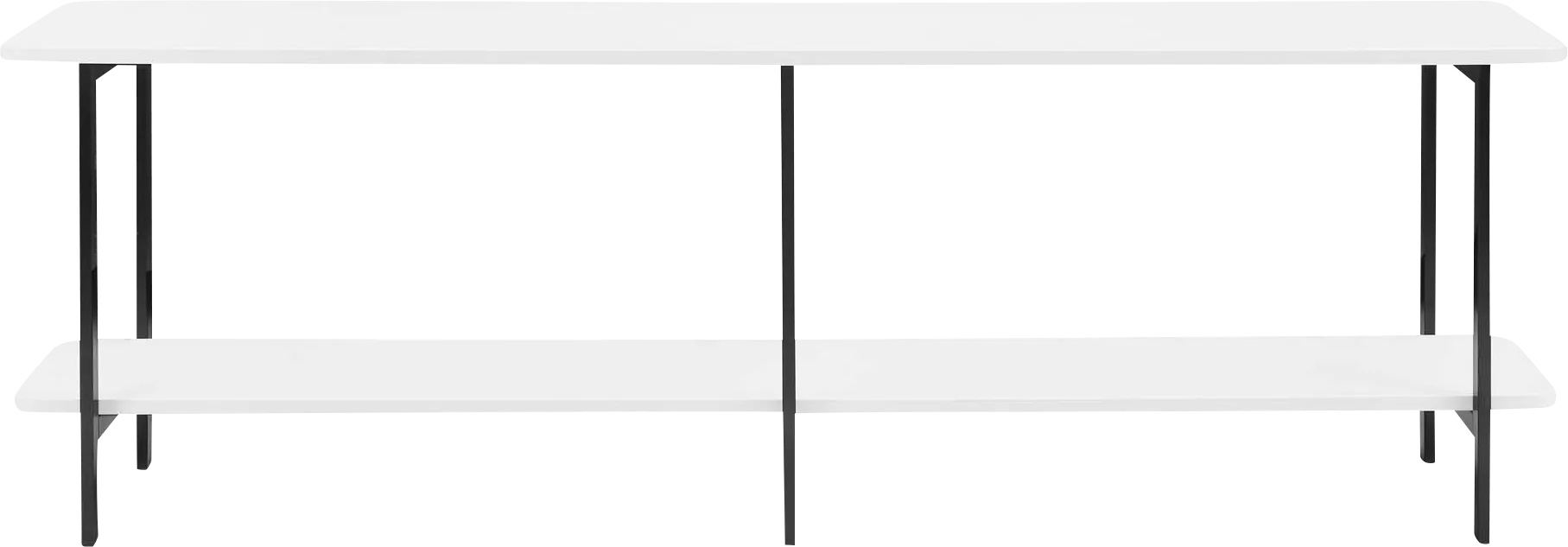 Aardvark Walk White 71 in. Console