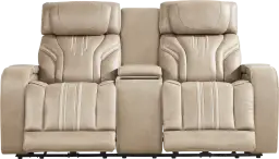 triple power console loveseat with audio
