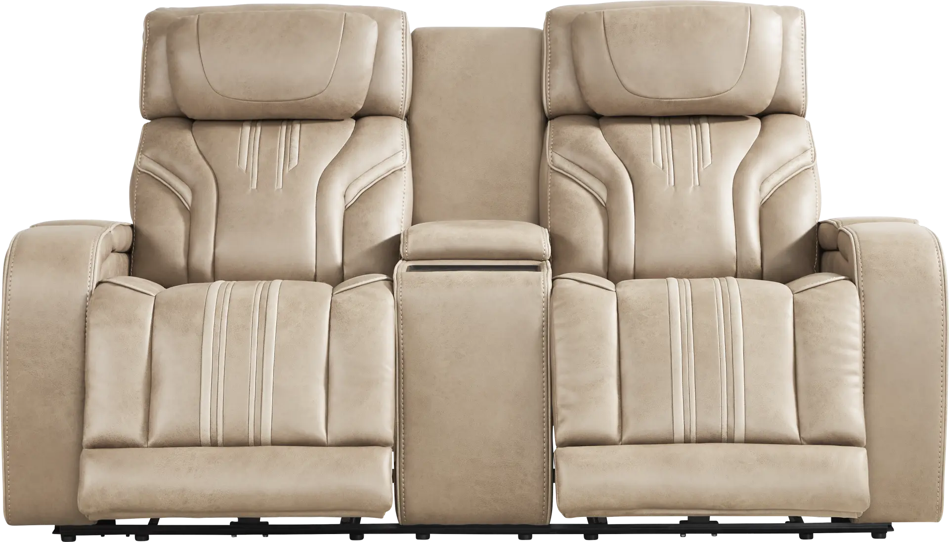 Southlake Sand Triple Power Reclining Console Loveseat with Audio