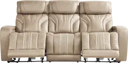 triple power reclining sofa with audio