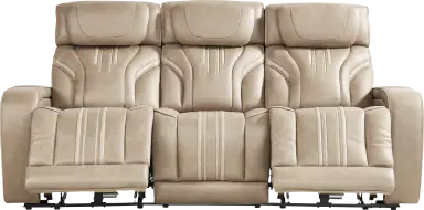 triple power reclining sofa with audio