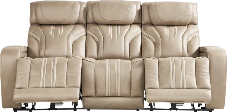 triple power reclining sofa with audio