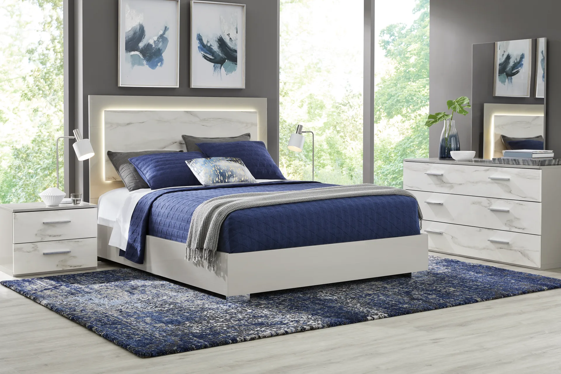 Beatrice Gray Nightstand - Image 1