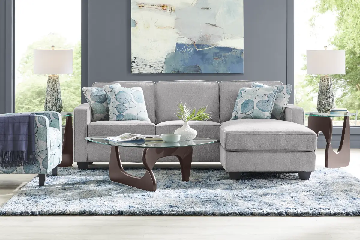 Alanis Bay Gray Sofa Chaise