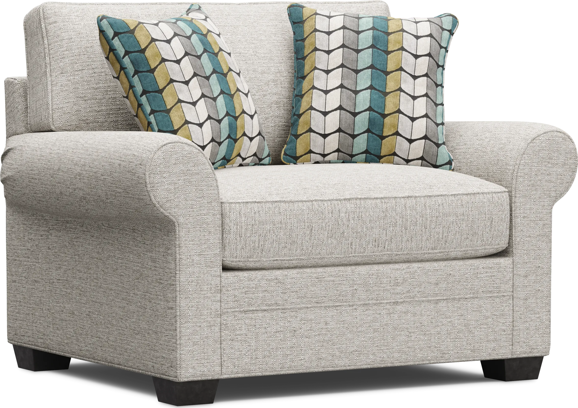 Bellingham Mushroom Textured Chenille Sleeper Chair - Thumbnail - Image 1