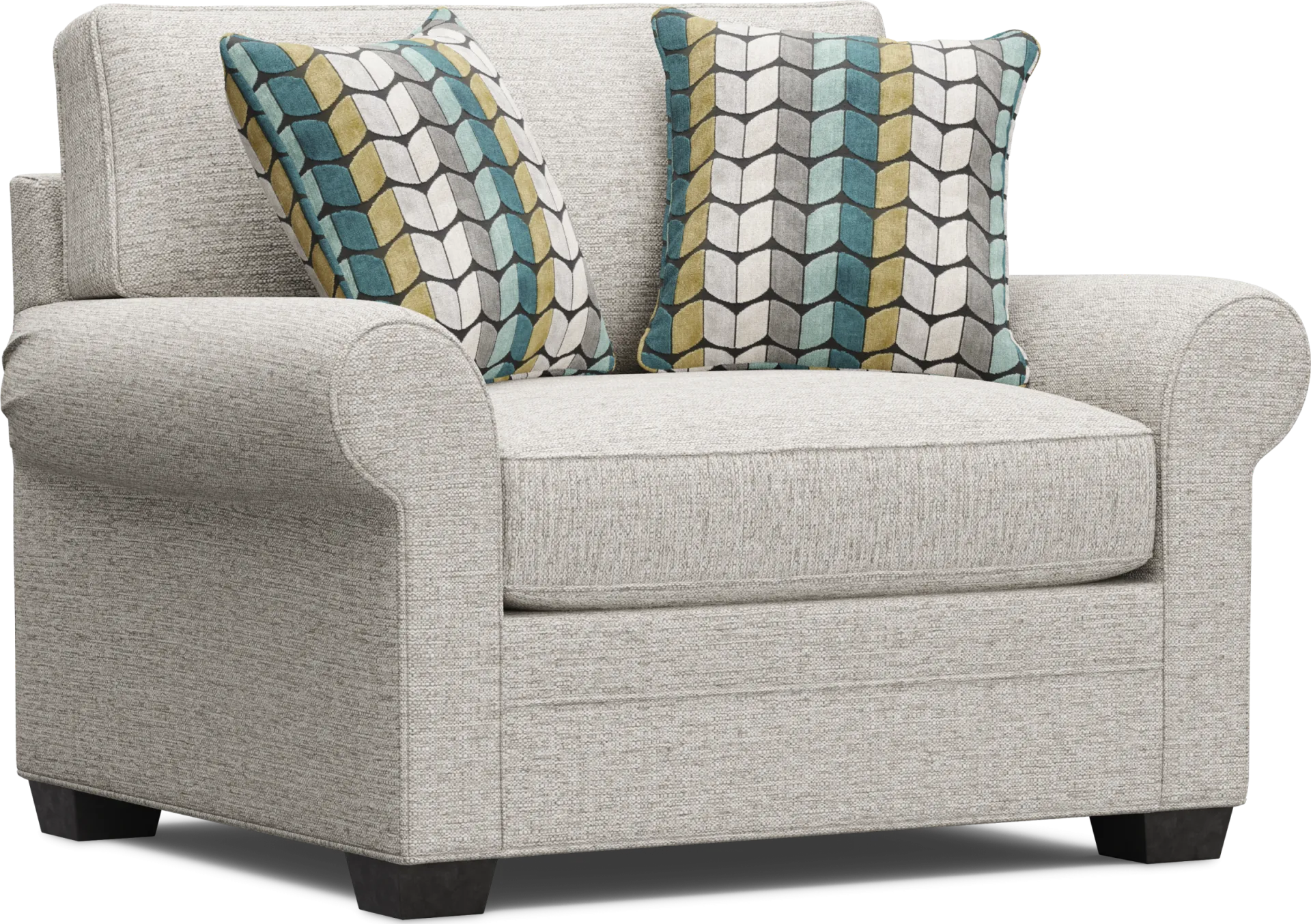 Bellingham Mushroom Textured Chenille Sleeper Chair - Image 1