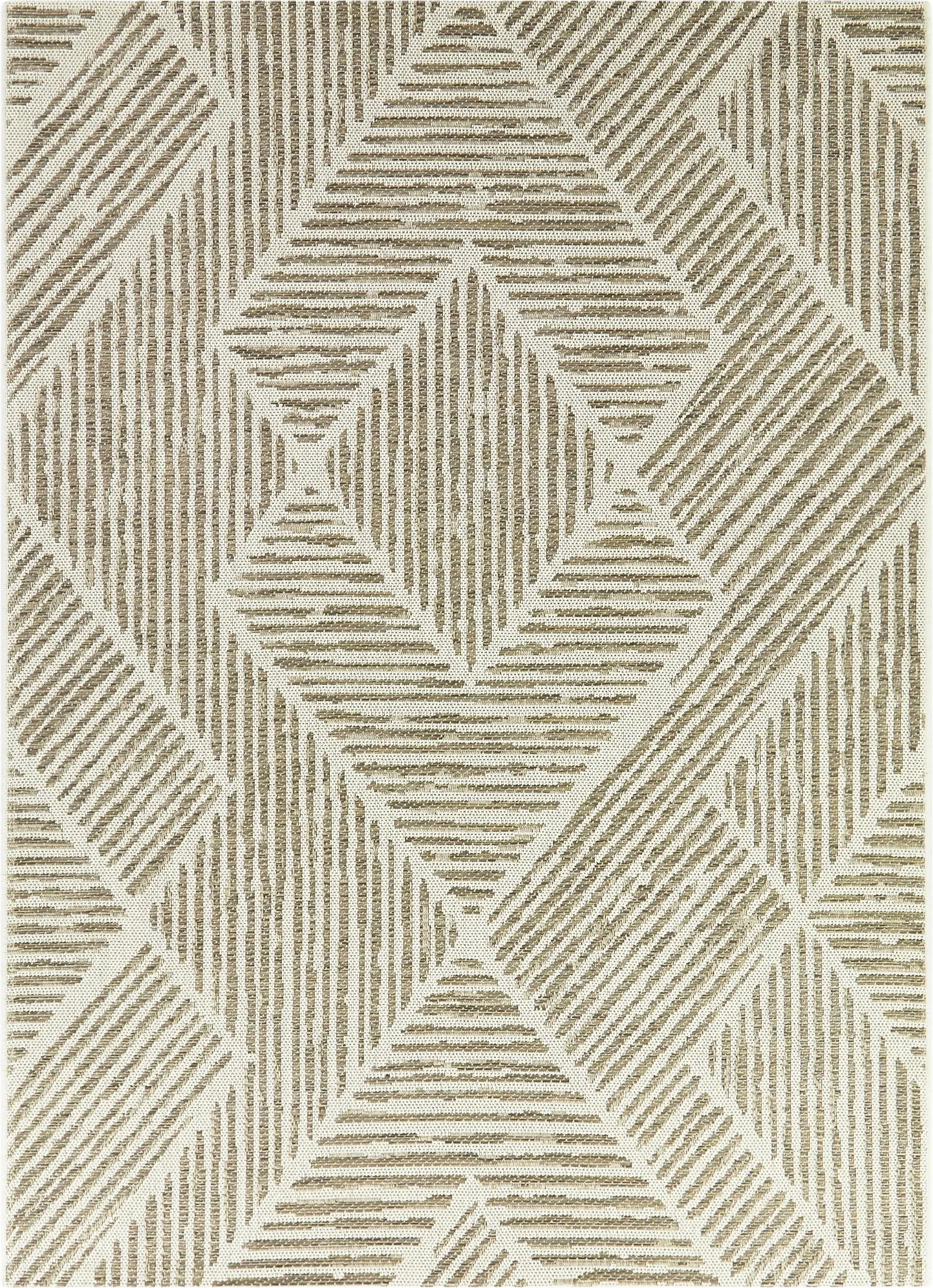 Simeon Tan 5'3 x 7' Indoor/Outdoor Rug