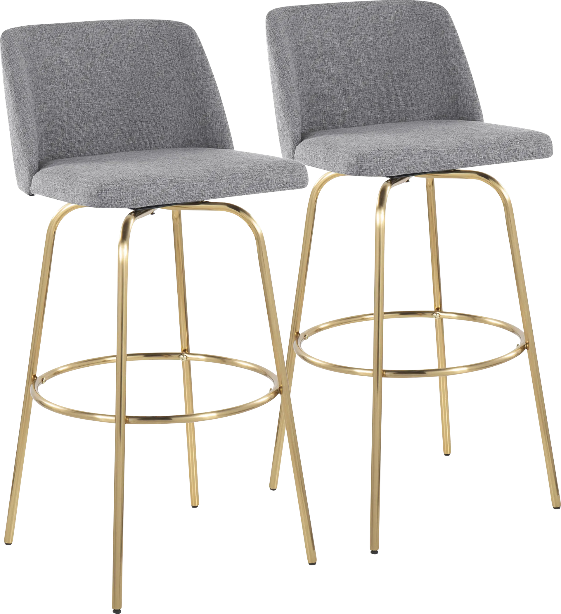 Wymering II Gray Swivel Barstool, Set of 2 - Image 1