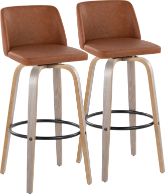 Wymering III Camel Swivel Barstool, Set of 2