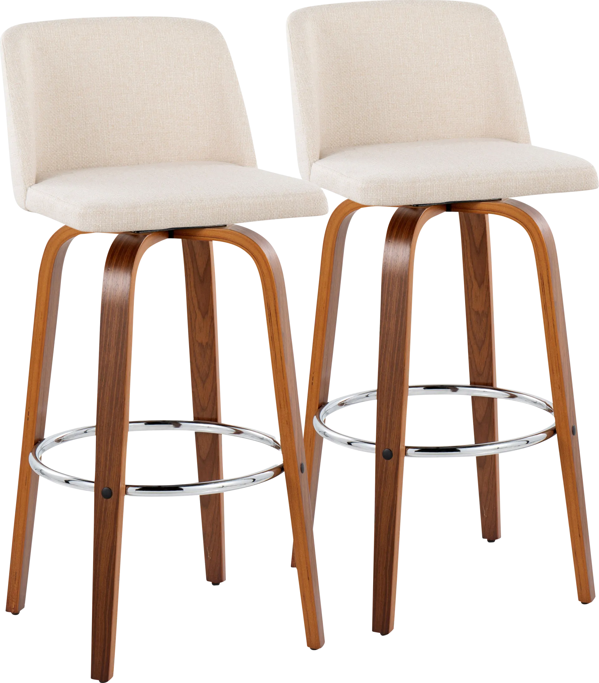 Wymering VI Cream Swivel Barstool, Set of 2 - Image 1