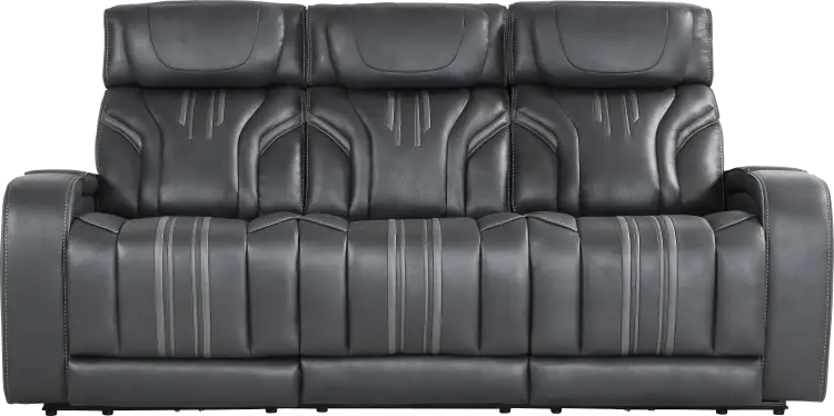triple power reclining sofa with audio