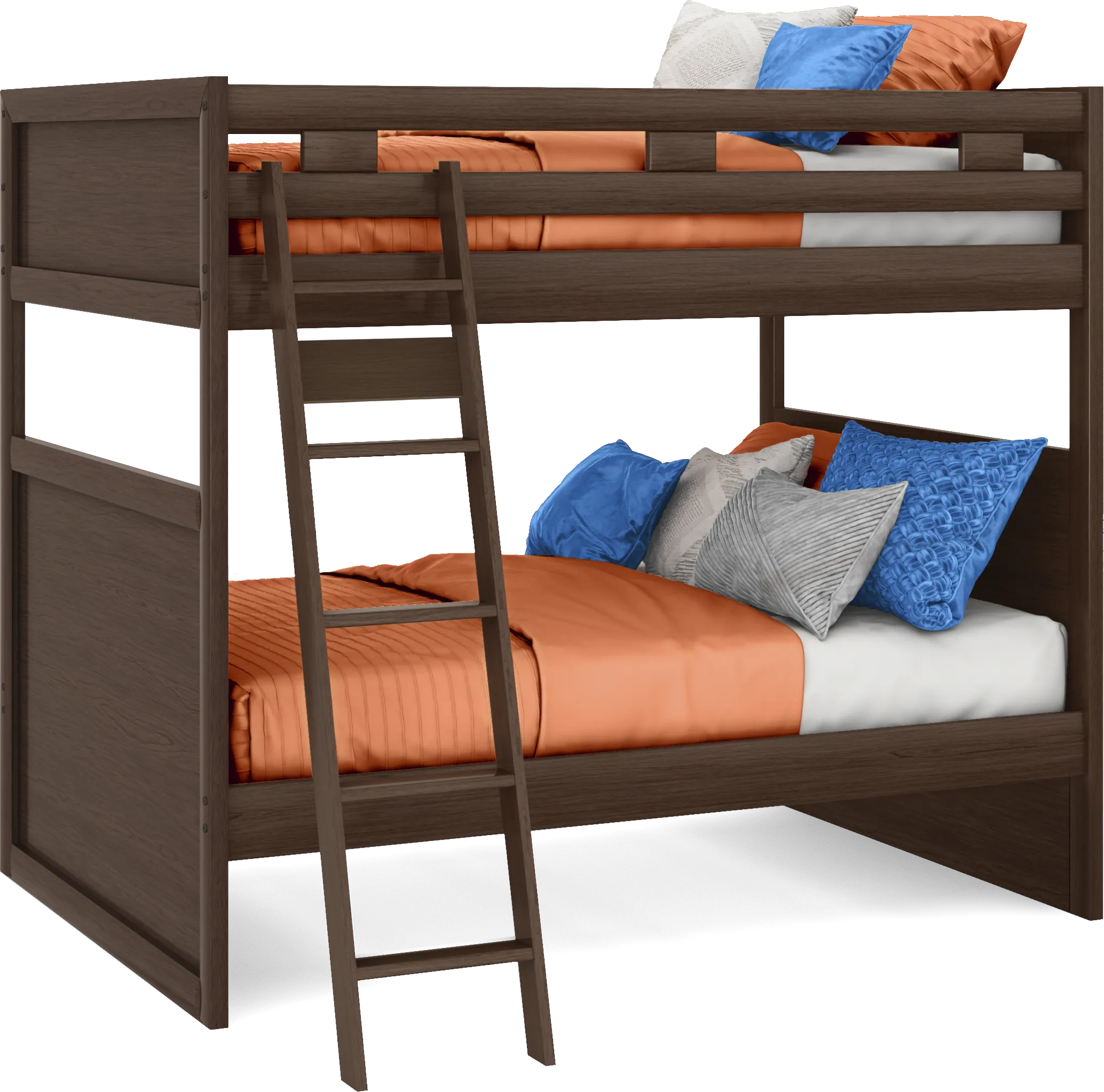 Ivy League 2.0 Walnut Full/Full Bunk Bed - Thumbnail - Image 1
