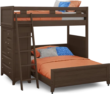 Ivy League 2.0 Walnut Twin/Full Loft with Chest