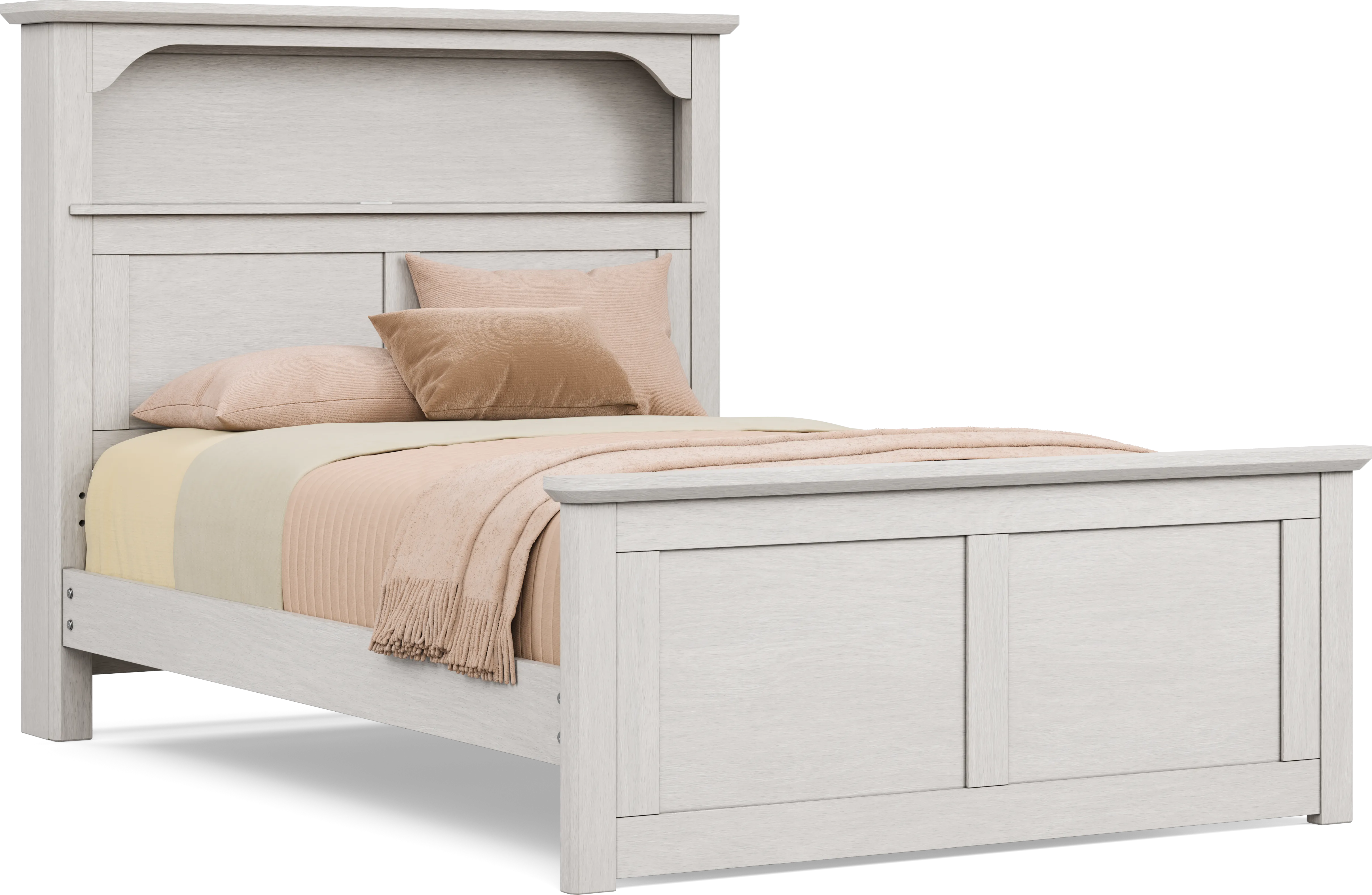 Kids South Bend Washed White Full Bookcase Bedroom - Thumbnail - Image 2