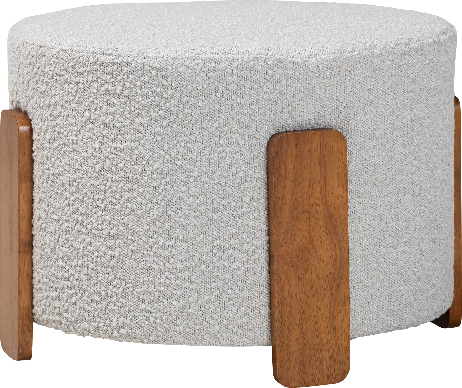 Geddings Gray Ottoman - Image 1