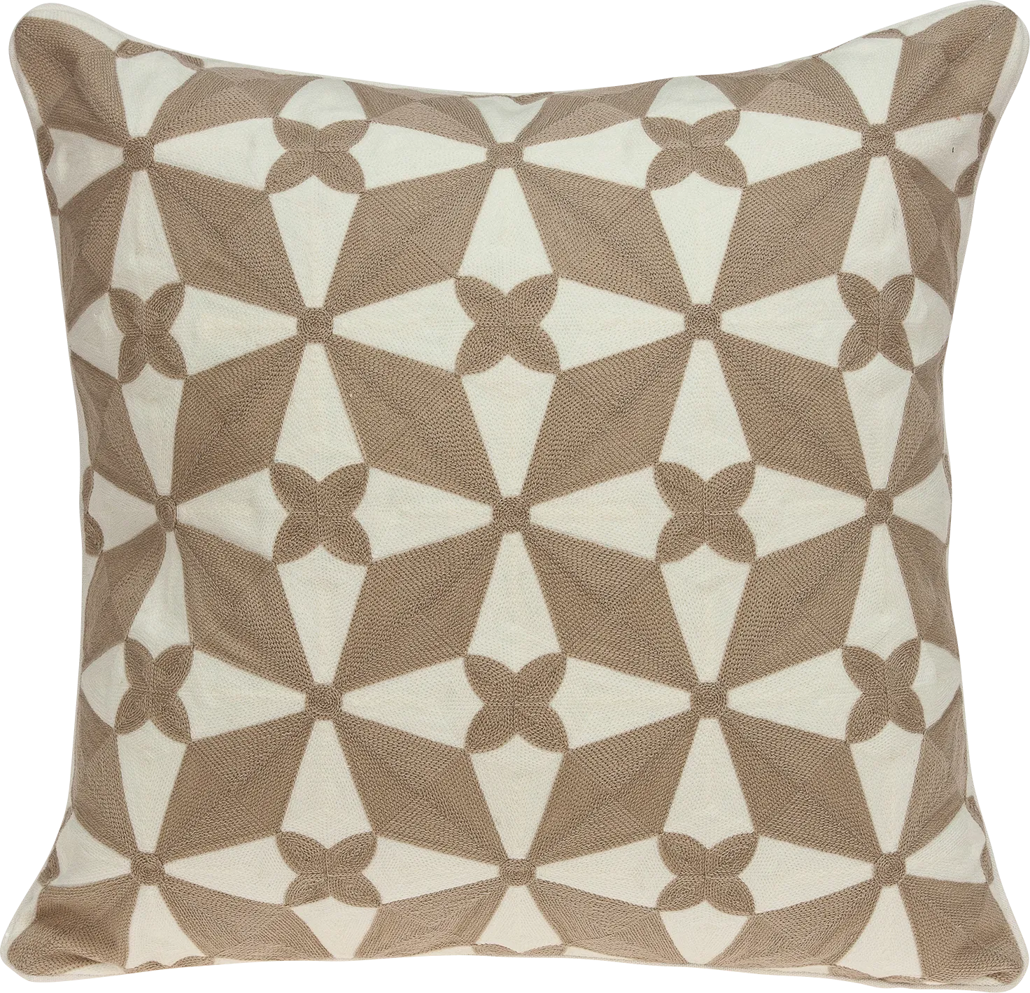Jentzie Beige Accent Pillow - Image 1