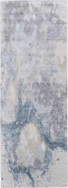 Vaves Blue 2'10 x 7'10 Runner Rug