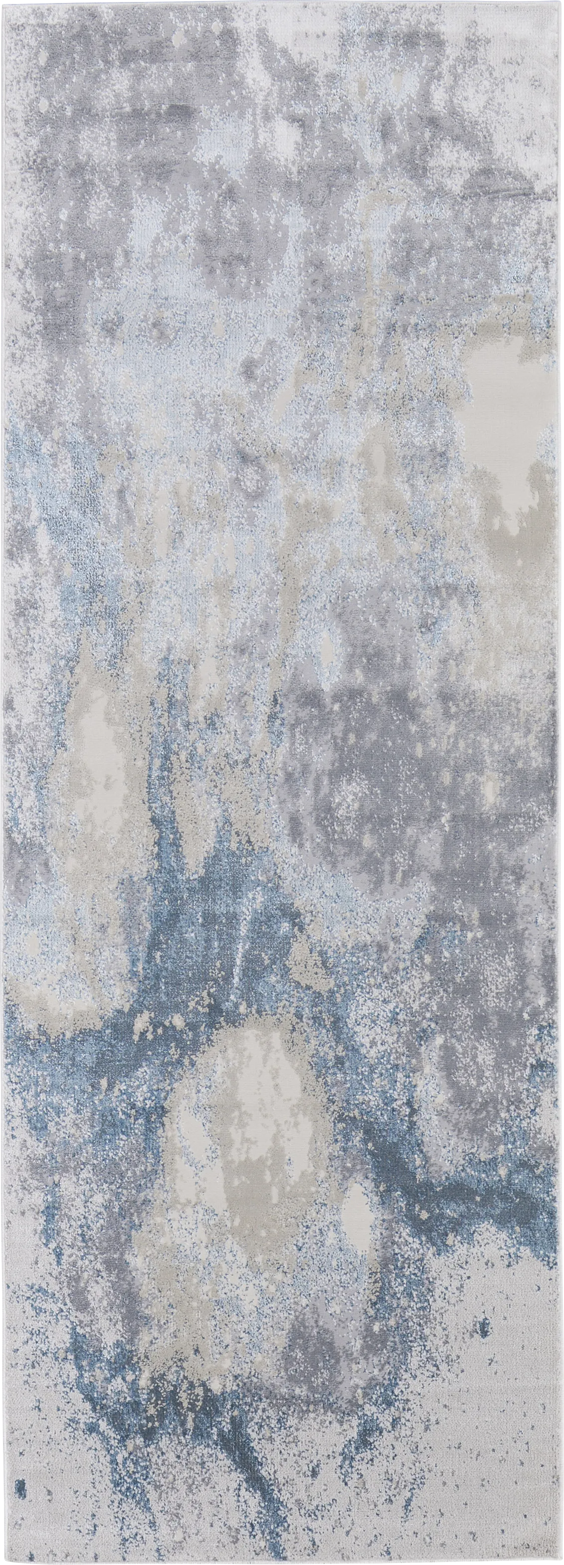 Vaves Blue 2'10 x 7'10 Runner Rug - Image 1