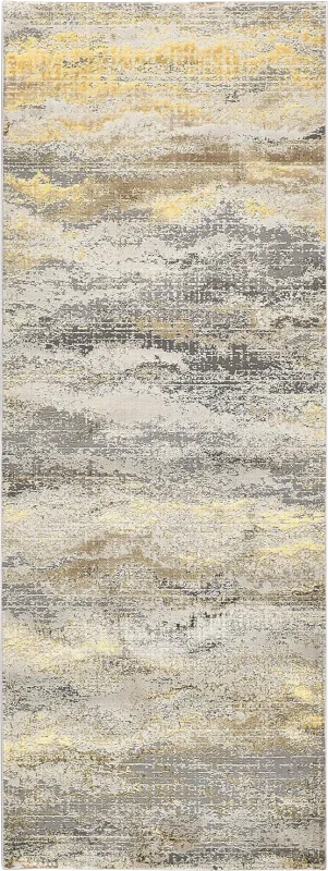 Melirane Gold 2'10 x 7'10 Runner Rug