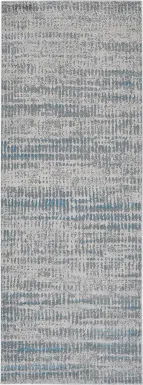 Lonree Blue 2'10 x 7'10 Runner Rug