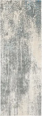 Bloomslam Gray 2'10 x 7'10 Runner Rug