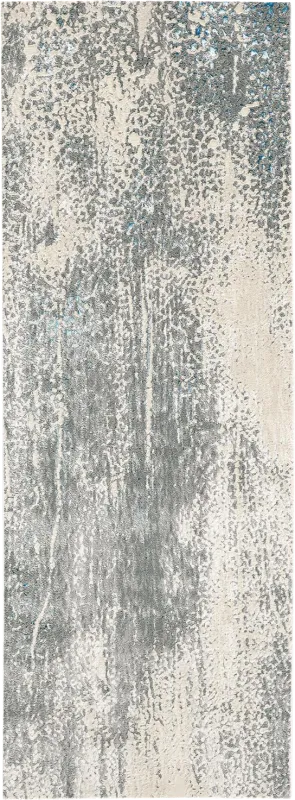 Bloomslam Gray 2'10 x 7'10 Runner Rug
