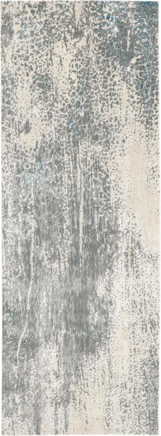 Bloomslam Gray 2'10 x 7'10 Runner Rug - Image 1