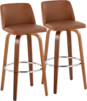 Wymering X Camel Swivel Barstool, Set of 2