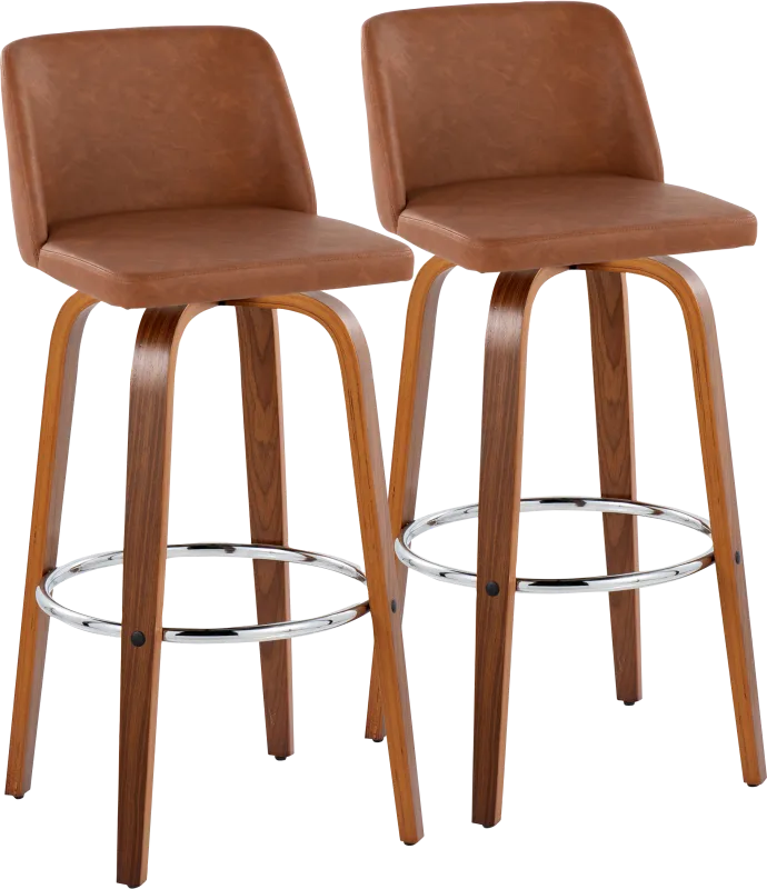 Wymering X Camel Swivel Barstool, Set of 2