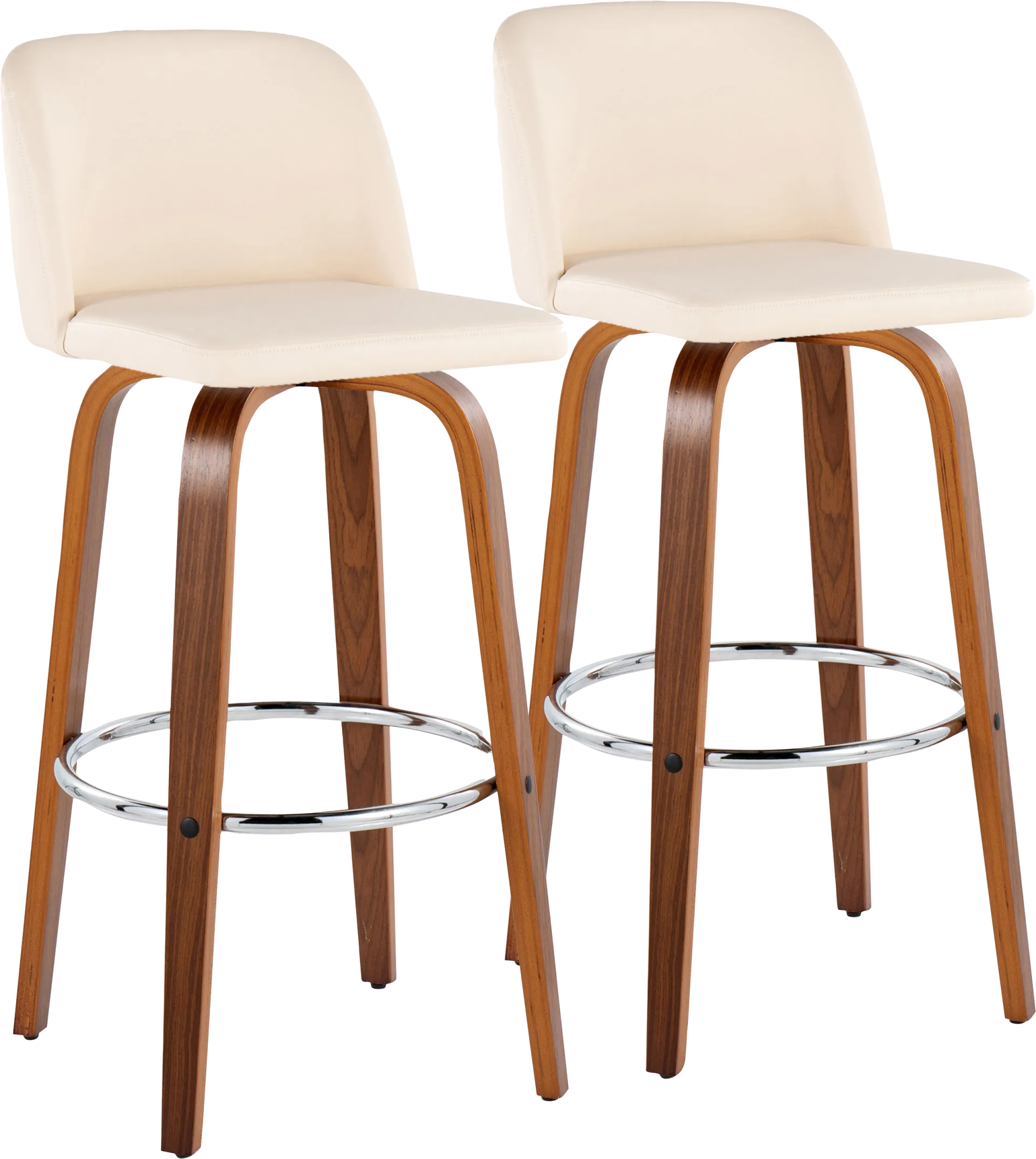 Wymering X Cream Swivel Barstool, Set of 2 - Image 1