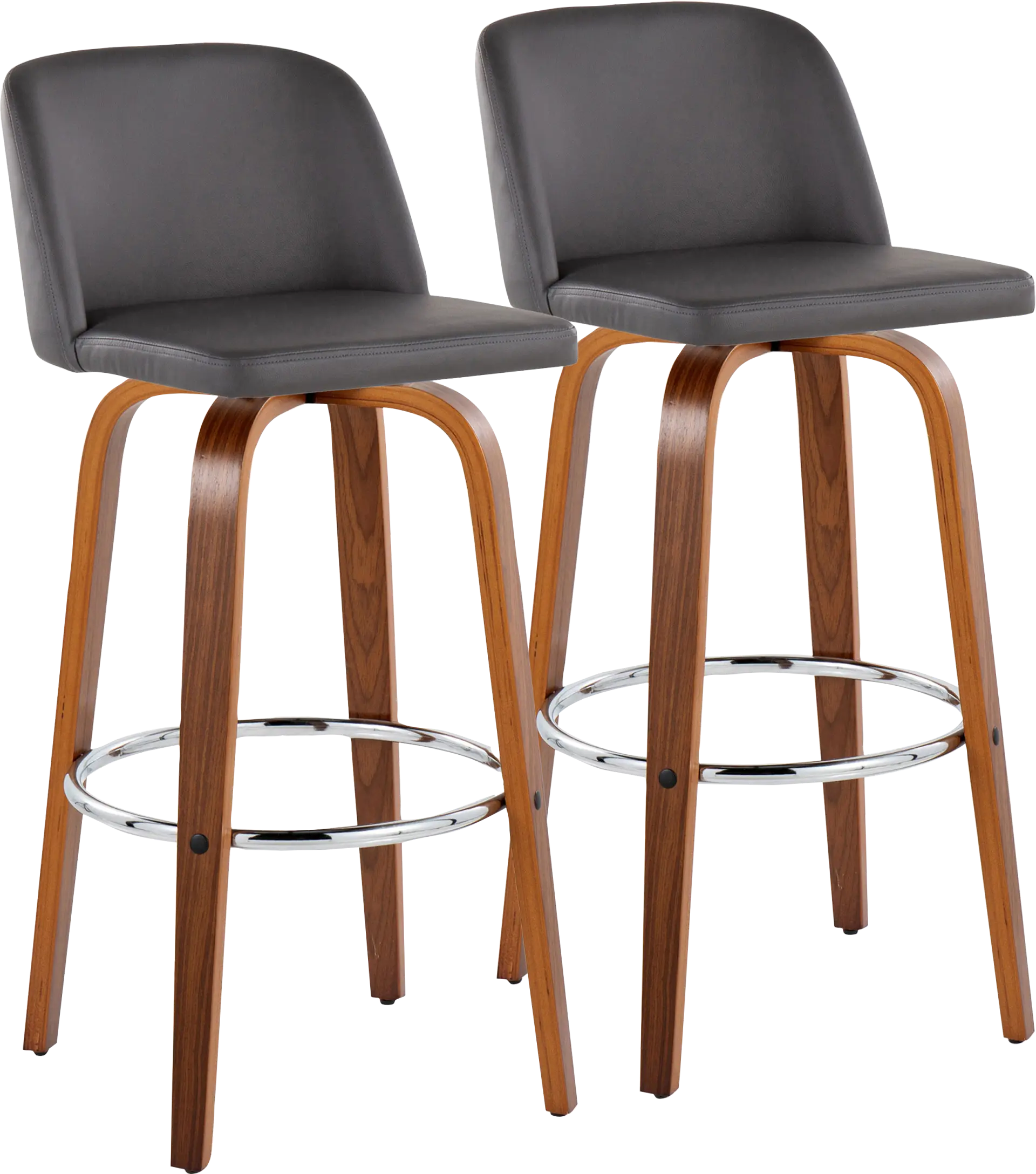 Wymering X Gray Swivel Barstool, Set of 2