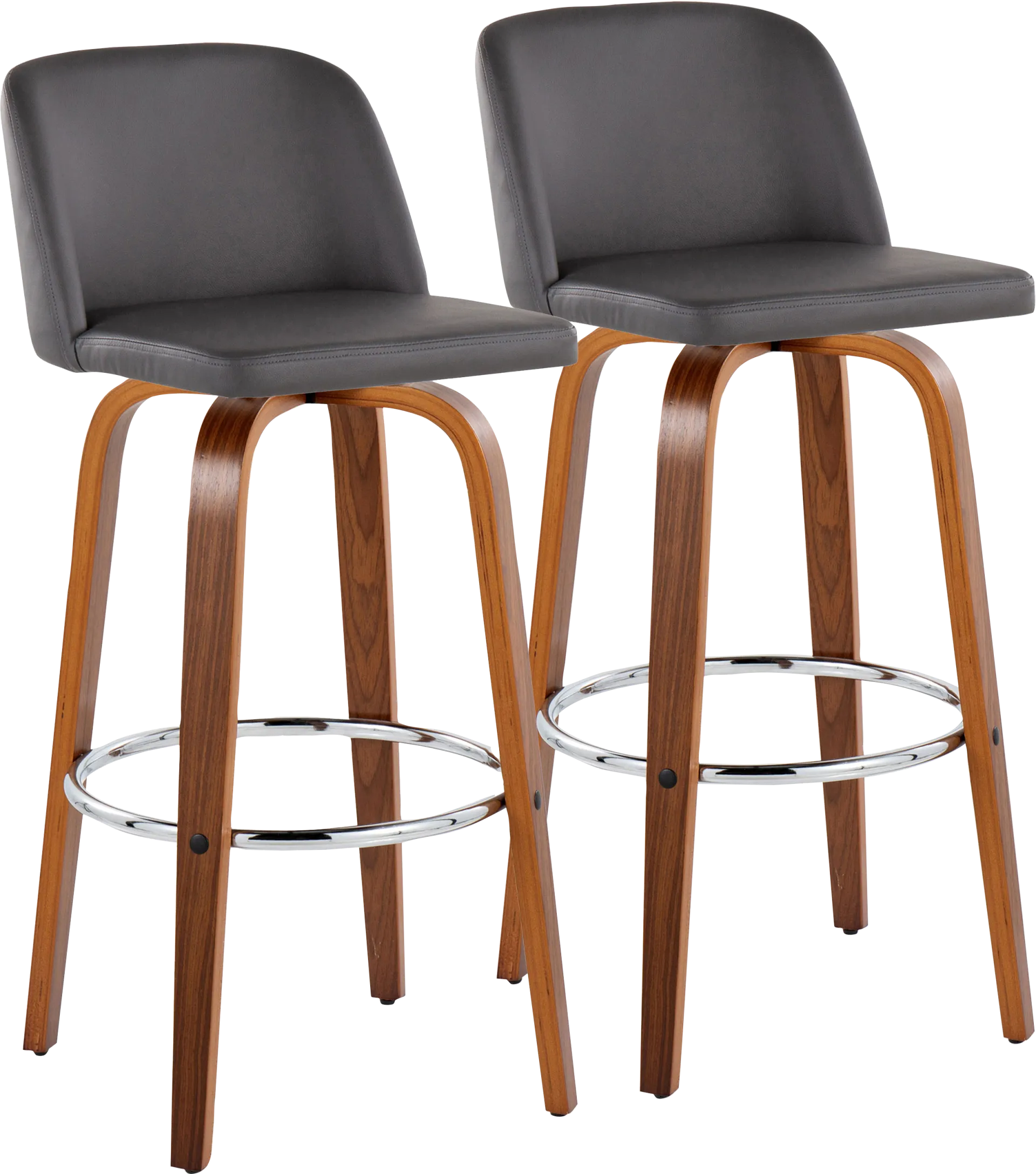 Wymering X Gray Swivel Barstool, Set of 2 - Image 1