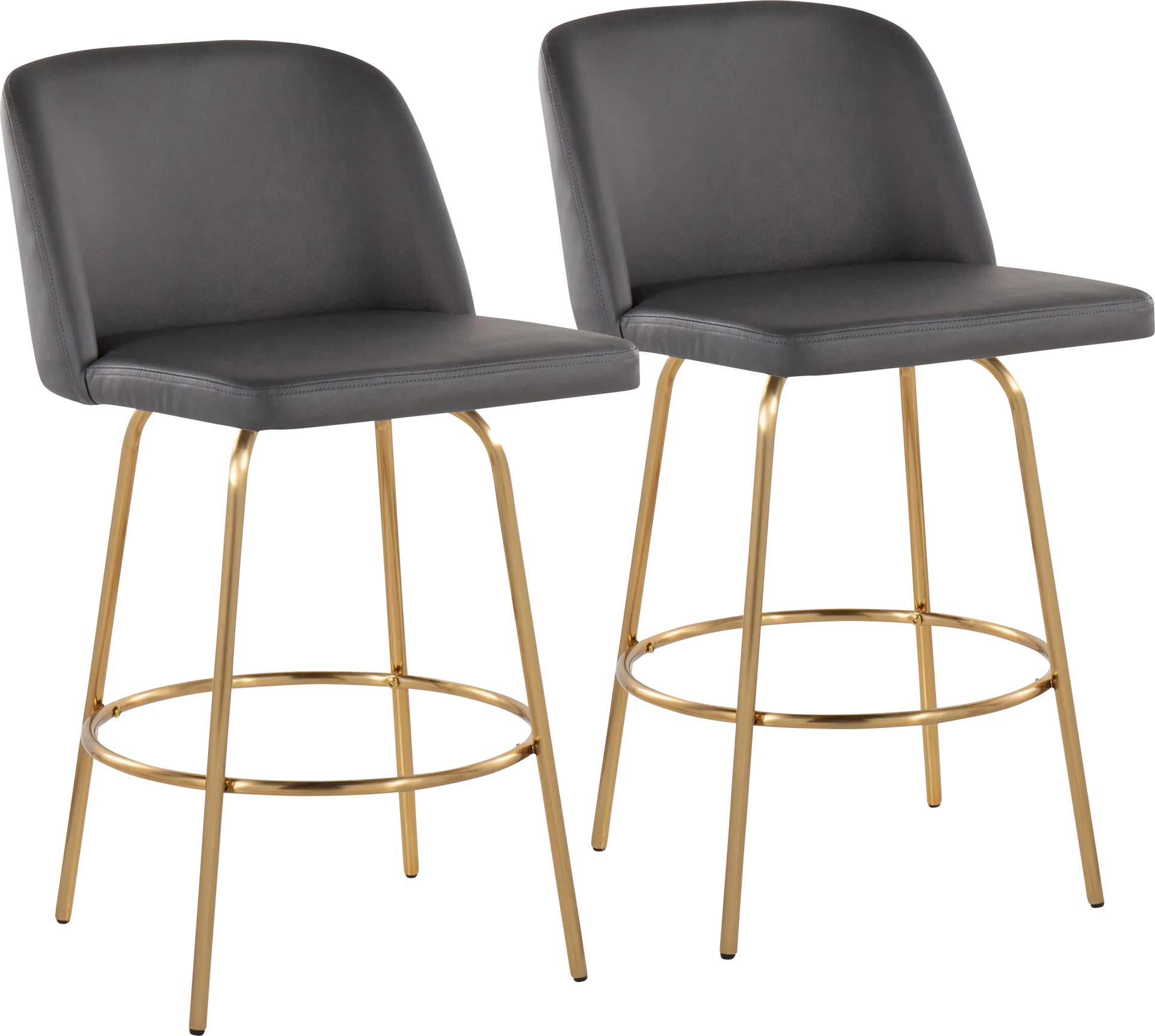 Wymering II Gray Swivel Counter Height Stool, Set of 2 - Image 1