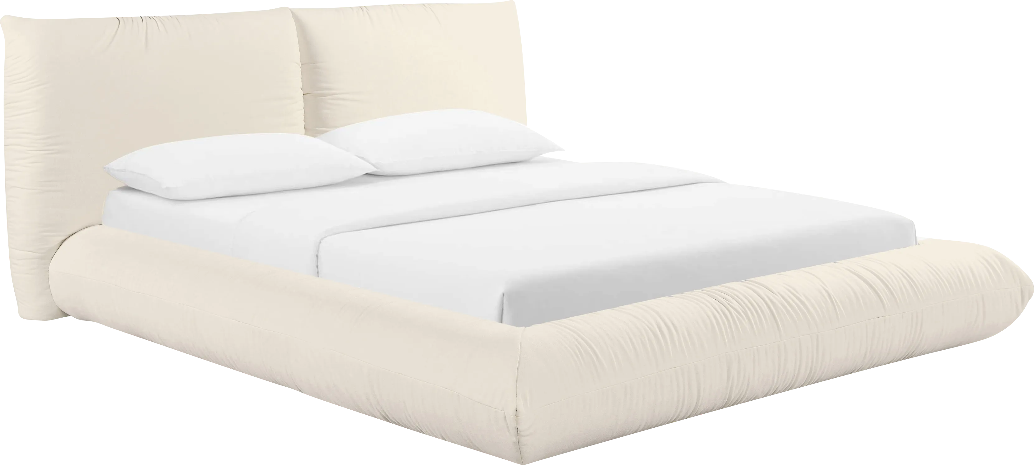 Clifdale Cream Queen Bed - Thumbnail - Image 1
