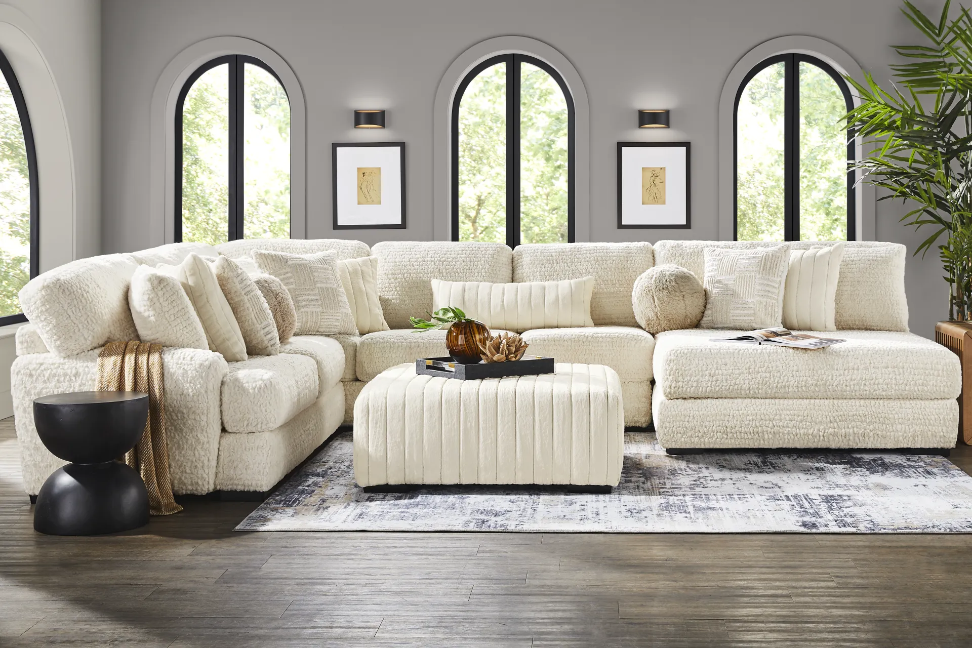 Chandler Ivory 3 Pc Sectional - Image 1