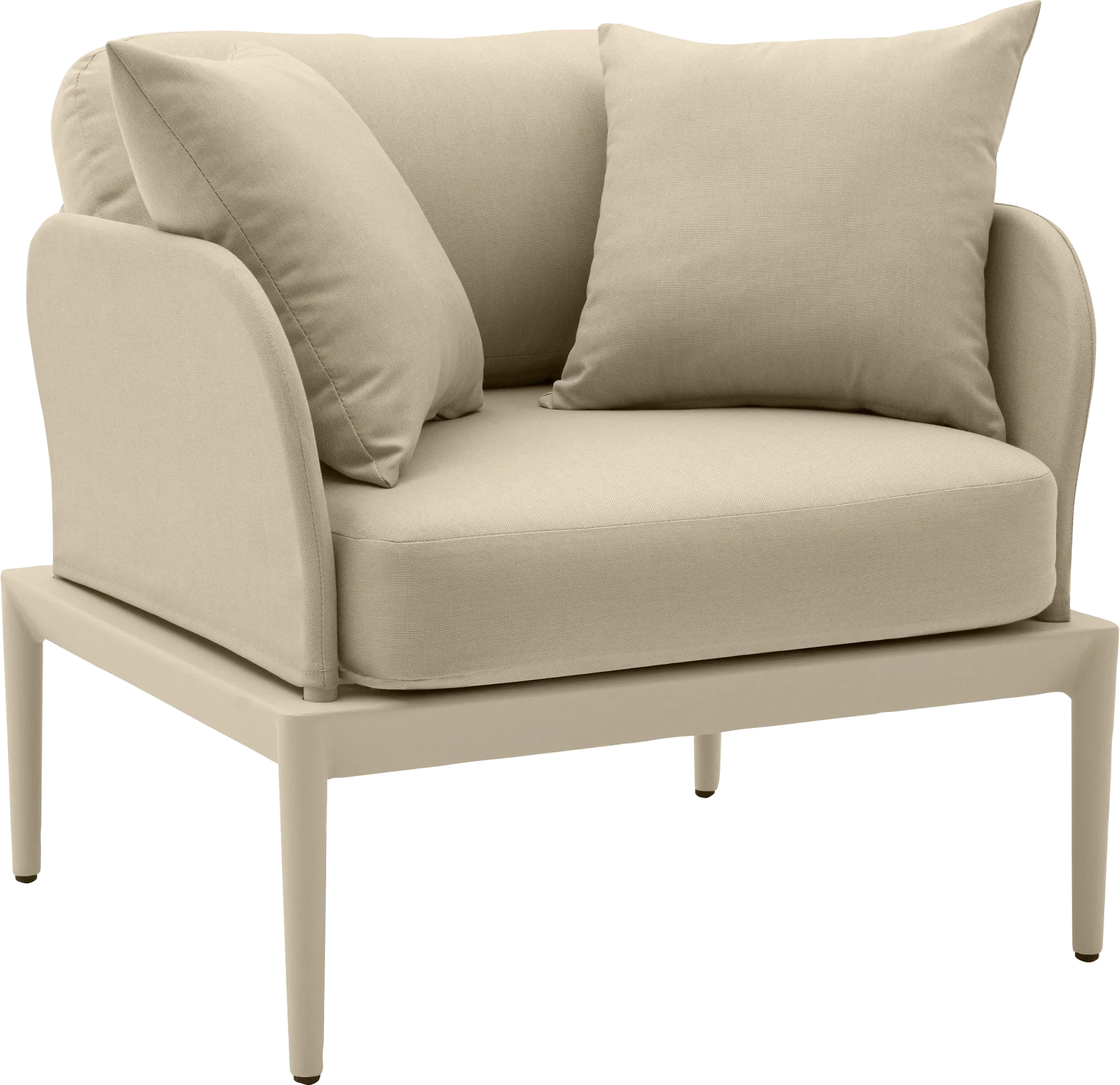 Outdoor Brenkman Taupe Arm Chair - Image 1