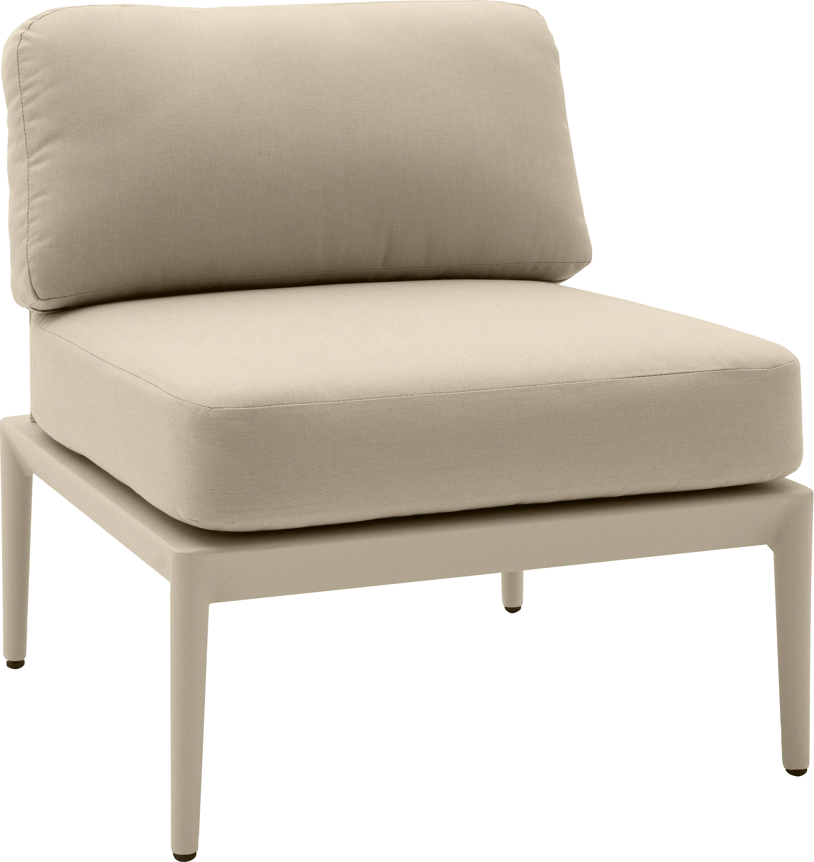 Outdoor Brenkman Taupe Armless Chair - Thumbnail - Image 1