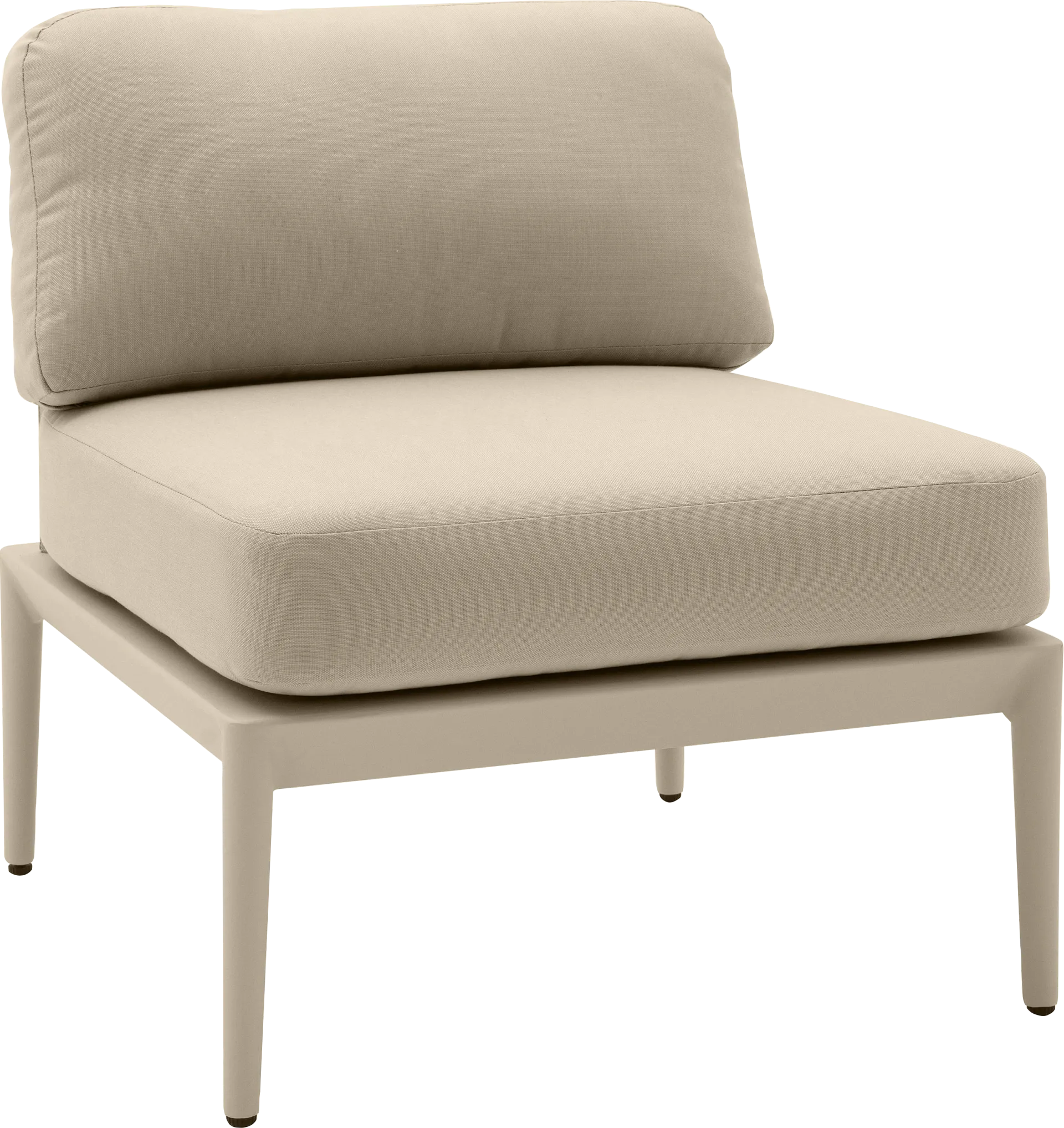 Outdoor Brenkman Taupe Armless Chair - Image 1