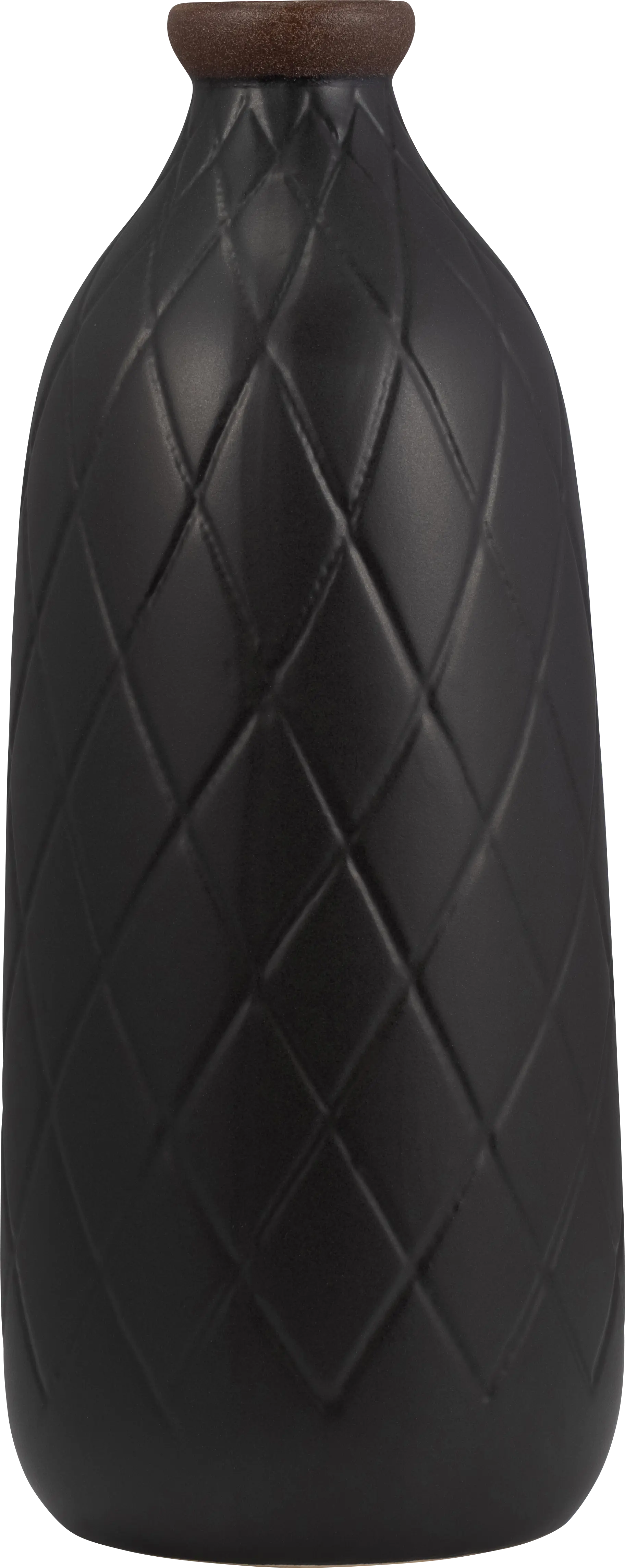 Runabout Black 12 in. Vase