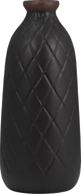 Runabout Black 12 in. Vase