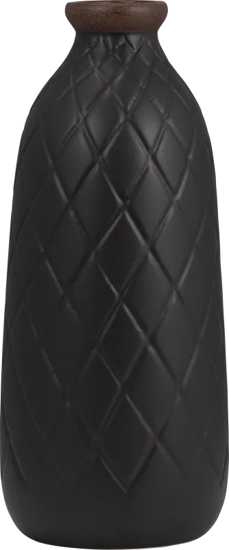 Runabout Black 12 in. Vase
